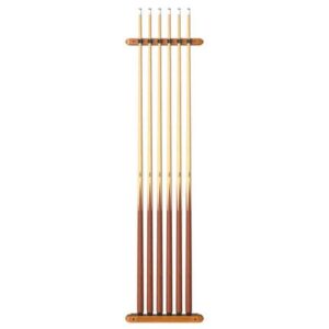 wooden cue stand