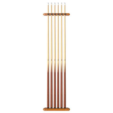 wooden cue stand
